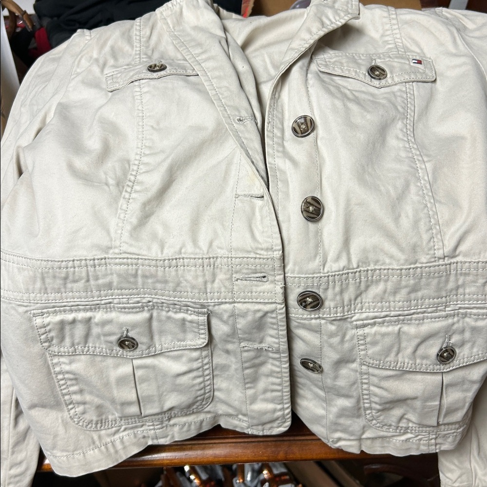 Tommy Hilfiger Women's Off-White Utility Jacket